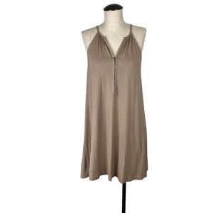 NWT ANGL Womens A Line Beige Sleeveless Mini Dress Small